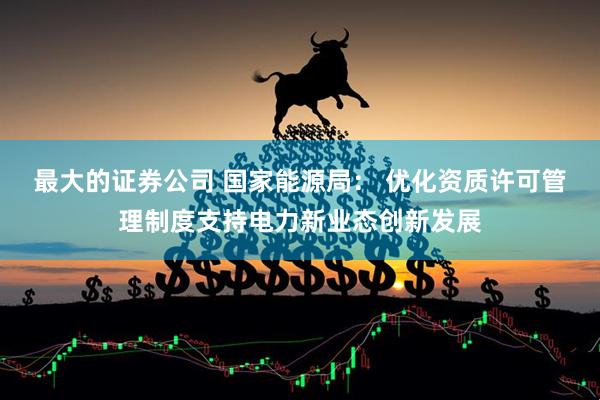 最大的证券公司 国家能源局： 优化资质许可管理制度支持电力新业态创新发展