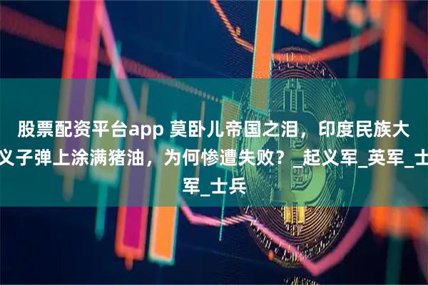 股票配资平台app 莫卧儿帝国之泪，印度民族大起义子弹上涂满猪油，为何惨遭失败？_起义军_英军_士兵